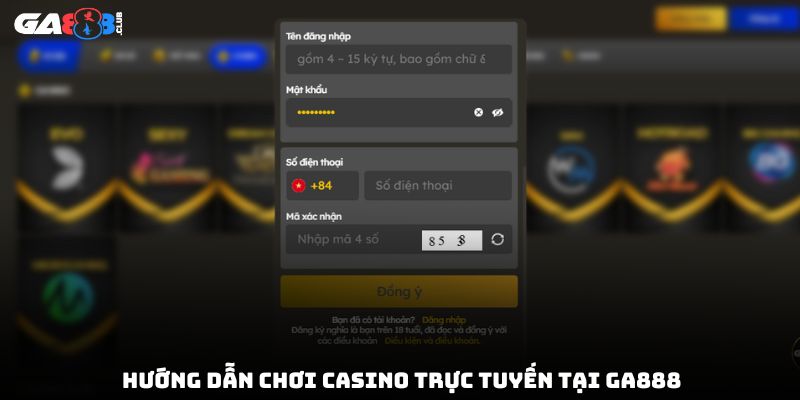 Hướng dẫn chơi casino trực tuyến tại GA888